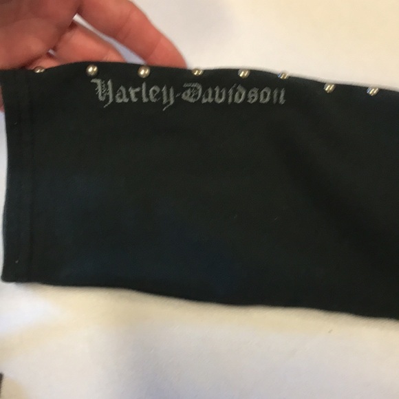 Harley Davidson women’s black studded turtleneck long sleeve size L cycle queen - Picture 4 of 12